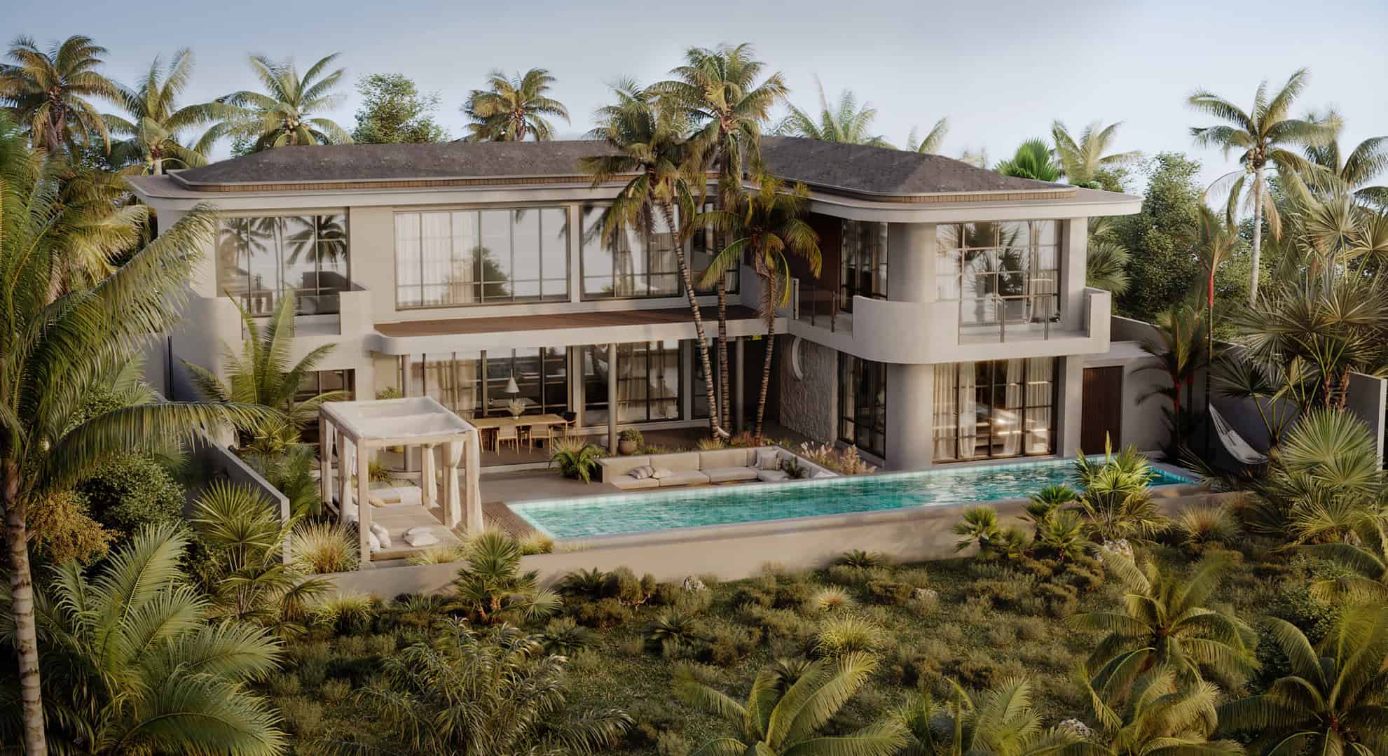 STUNNING 4 BEDROOM VILLA WITH RICE FIELD VIEW FOR SALE IN TUMBAK BAYUH BALI BE-882 